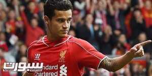 LIVERPOOL, ENGLAND - AUGUST 10:  (THE SUN OUT, THE SUN ON SUNDAY OUT) Philippe Coutinho of Liverpool celebrates his goal during Pre Season Friendly match between Liverpool and Borussia Dortmund at Anfield on August 10, 2014 in Liverpool, England.  (Photo by Andrew Powell/Liverpool FC via Getty Images)