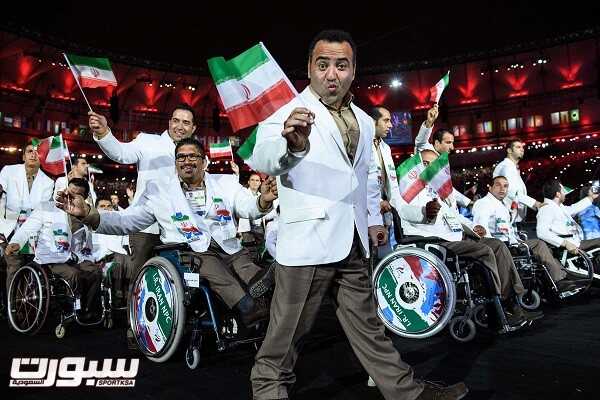 Members of Iran's delegation enter during the opening ceremony of the Rio 2016 Paralympic Games at the Maracana stadium in Rio de Janeiro on September 7, 2016. / AFP PHOTO / YASUYOSHI CHIBAYASUYOSHI CHIBA/AFP/Getty Images ** OUTS - ELSENT, FPG, CM - OUTS * NM, PH, VA if sourced by CT, LA or MoD **